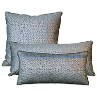 Fortuny Rabat Pillow in Palace Blue and Silvery Gold