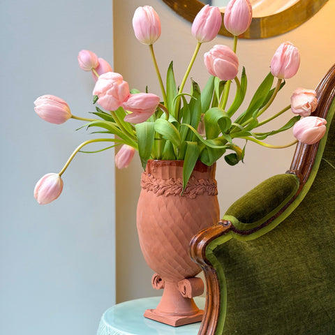 Frances Palmer, Terracotta Urn with Coiled Handles and Square Foot