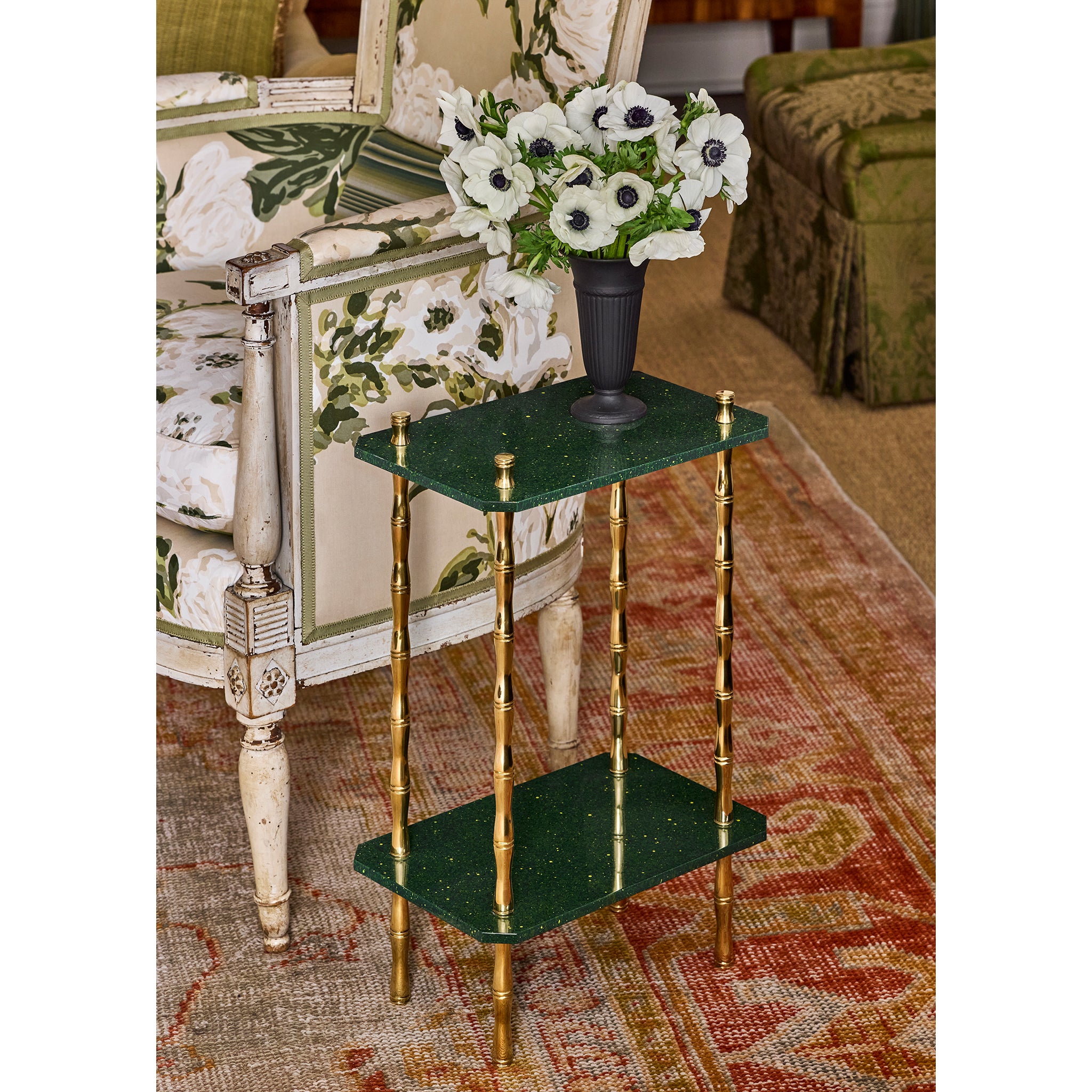 Freddie Two-Tier Table with Brass – KRB