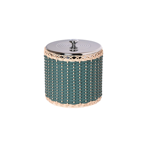 Menton Leather & Rattan Large Ice Bucket