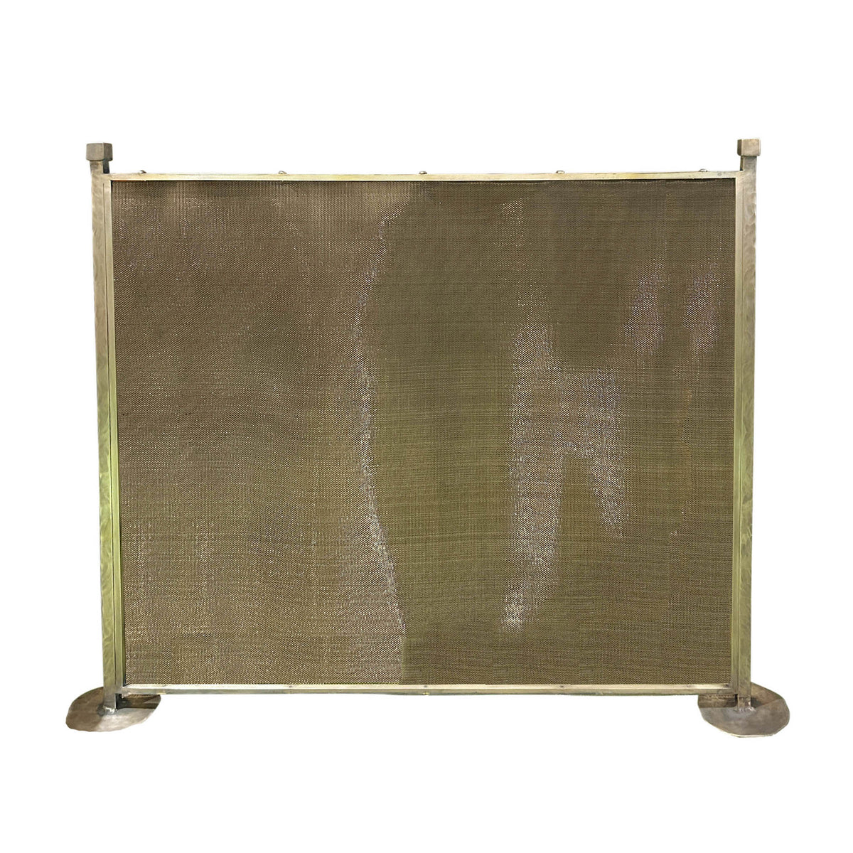 Brass Fire Screen in Light Antique Finish
