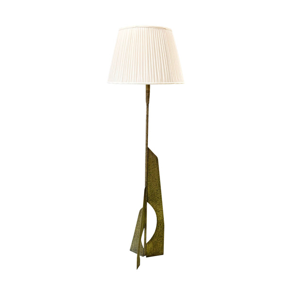 Floor Lamp No. 1 in Gouged Brass