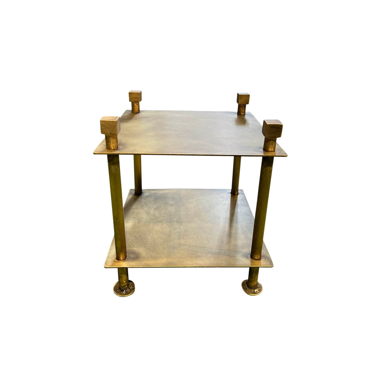 Telephone Table in Light Antique Brass