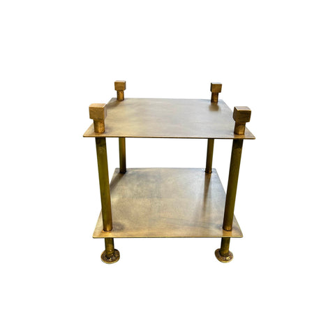 Light Antique Brass Telephone Table