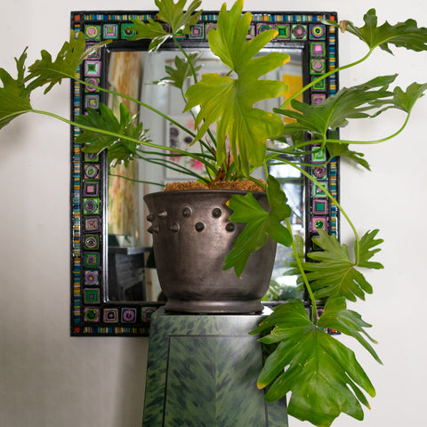 Mark Gagnon, Papier Mache Pink and Green Mosaic Tile Mirror