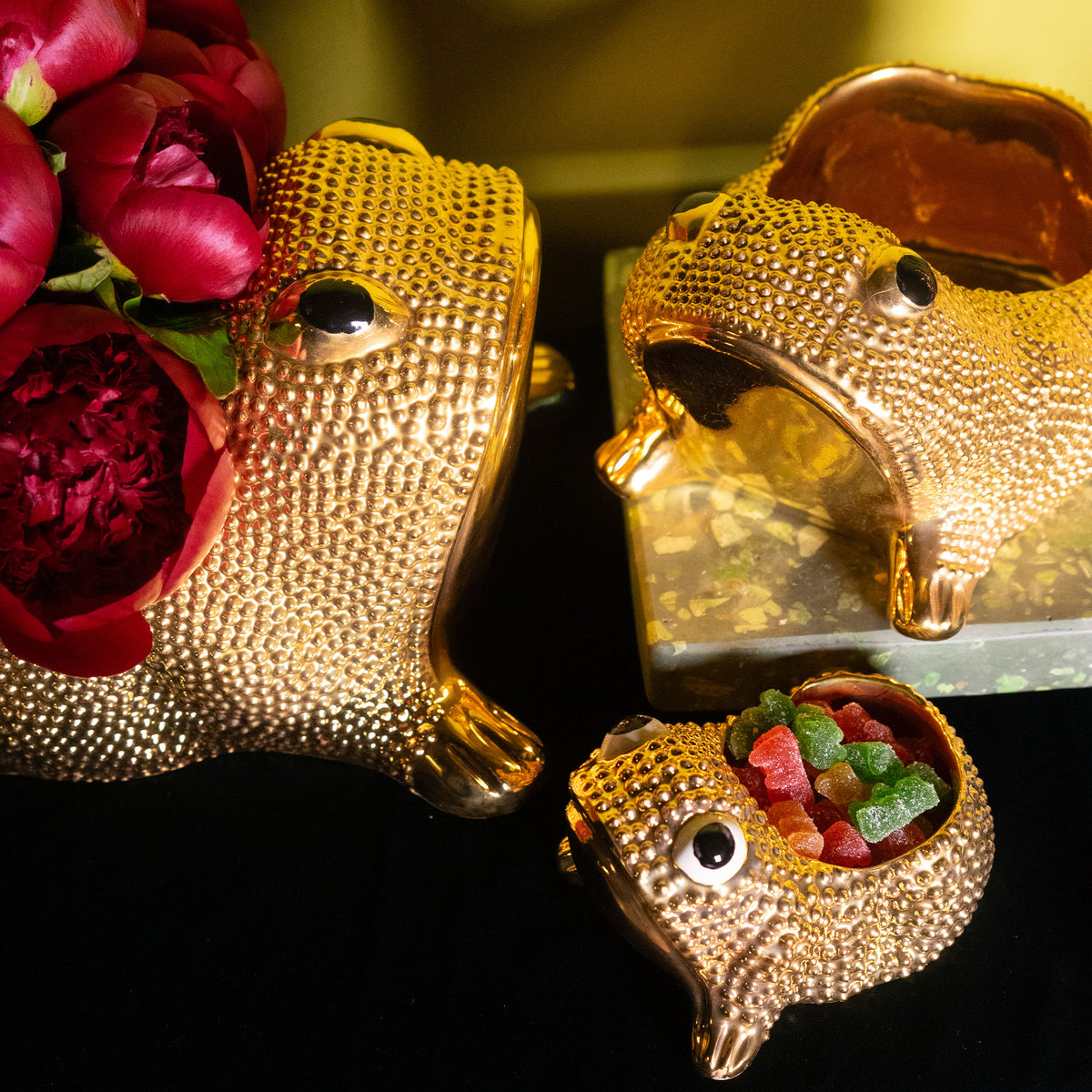 Large Jean Roger Frog in Gold