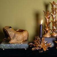 Jean Roger Seaweed Candleholder in Gold