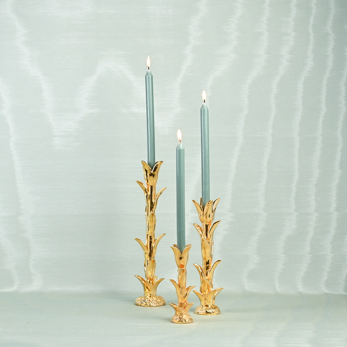 Jean Roger Tulip Candlestick in Gold