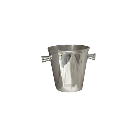 Vintage 5" Deco Ice Bucket with Cone Knob Handles