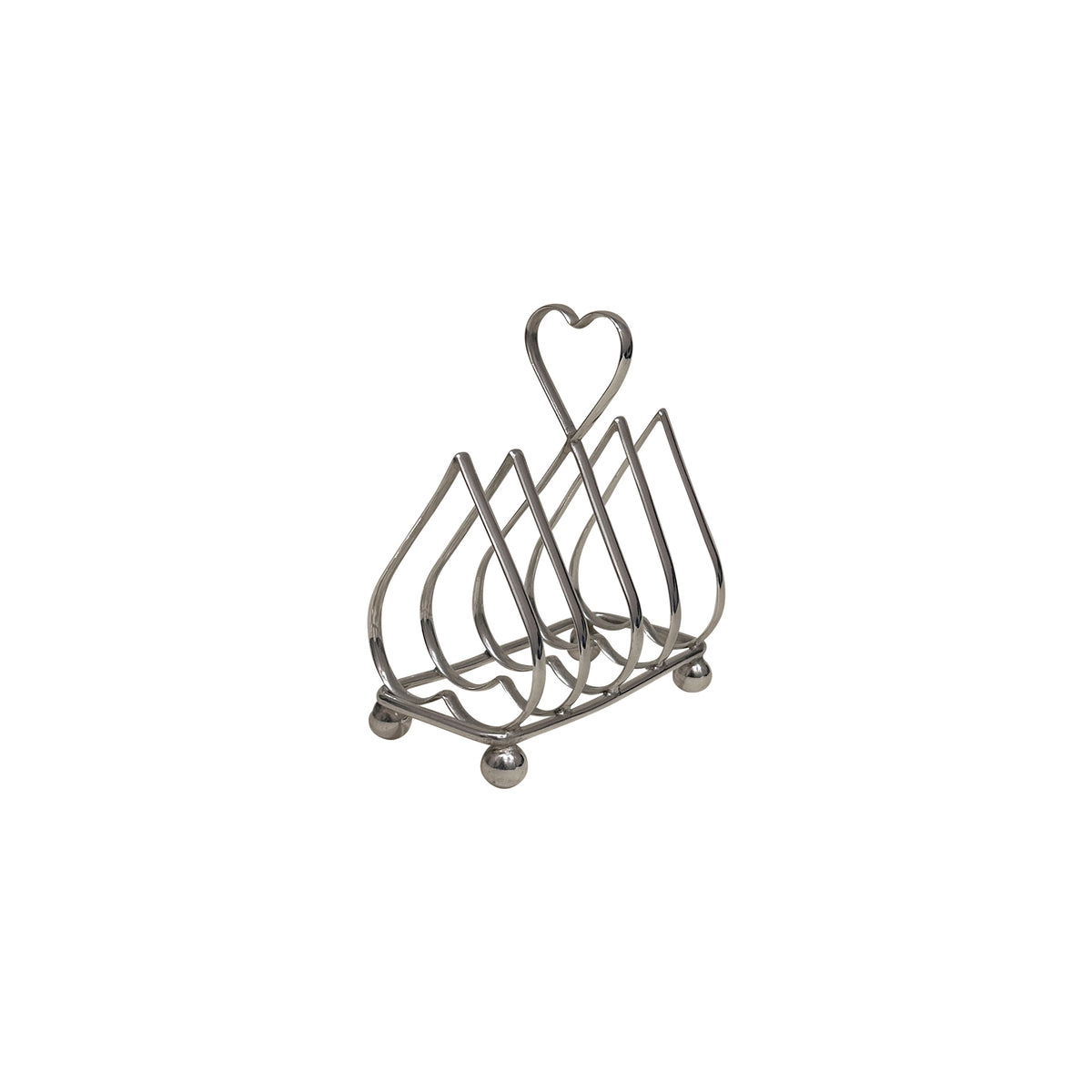 Vintage 4-Slice Heart Toast Rack