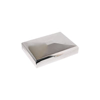 Vintage Angular Box with Engine-Turned Lid and Rectangular Badge