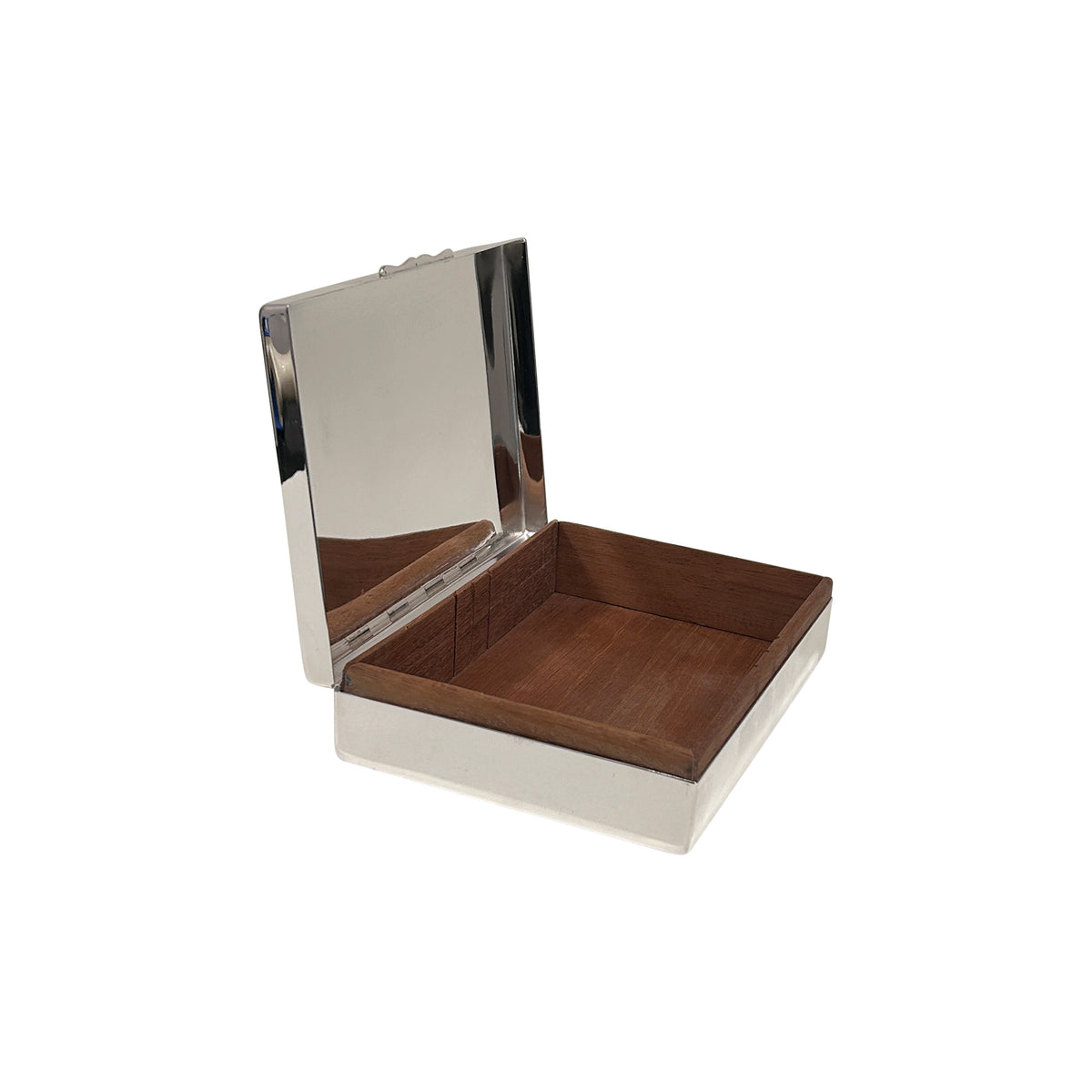 Vintage 6.5" Box with Engine-Turned Lid and Deco Detailed Border Around Rectangular Badge
