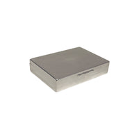 Vintage 6.5" Box with Engine-Turned Lid and Deco Detailed Border Around Rectangular Badge
