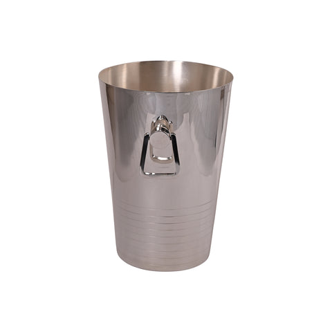 Vintage Champagne Bucket with Geometric Ring Handles