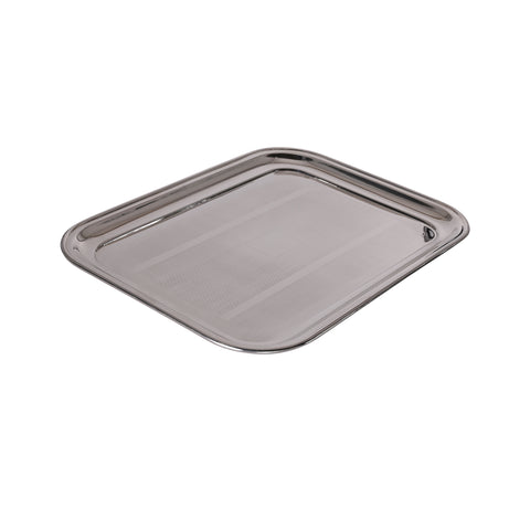 Vintage Oblong Engine-Turned Tray with Rectangular Badge