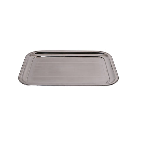 Vintage Oblong Engine-Turned Tray with Rectangular Badge