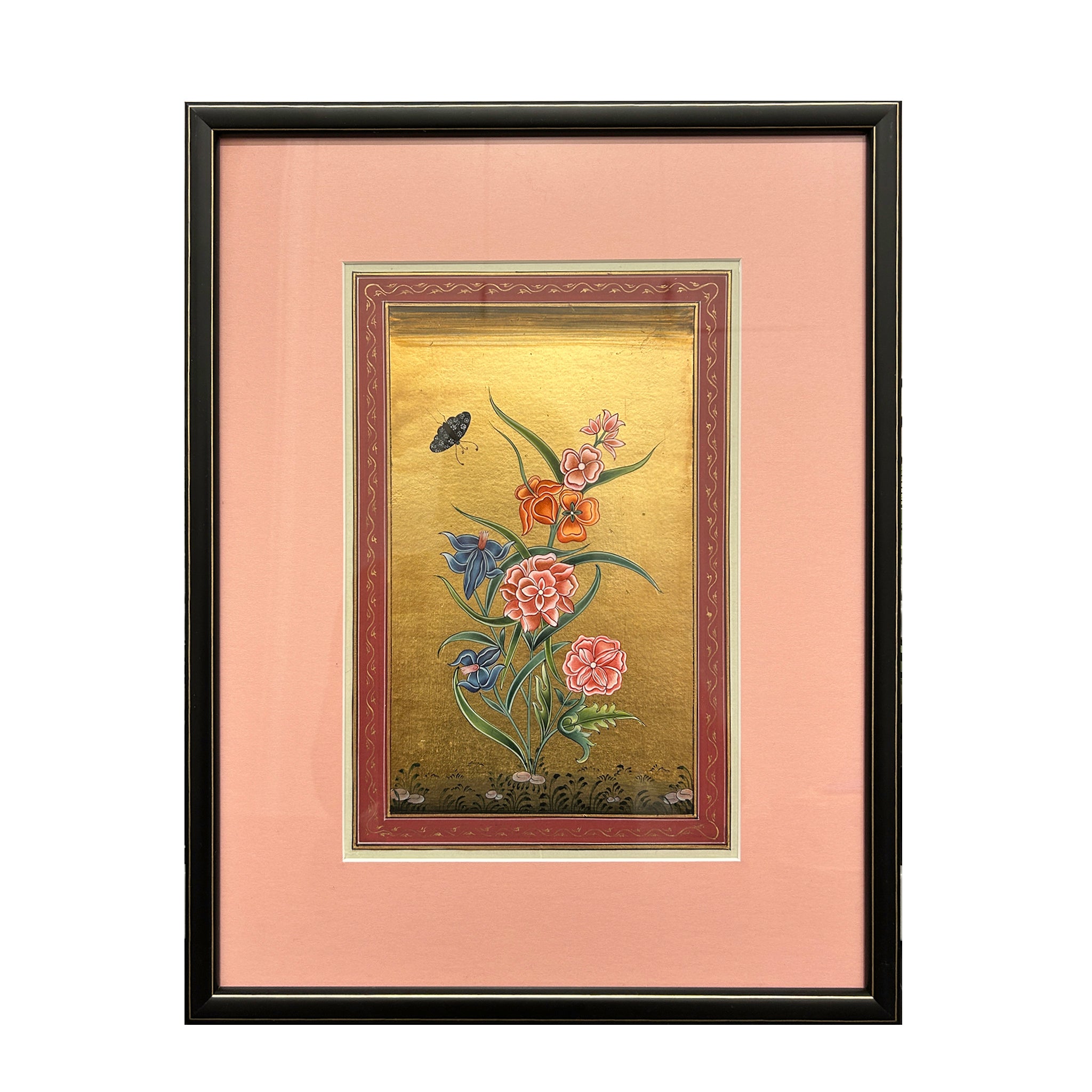 Hand-Painted Contemporary Indian Botanical Painting