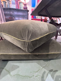 Floor Model | KRB Pillow Ottoman in Moss and Mulberry