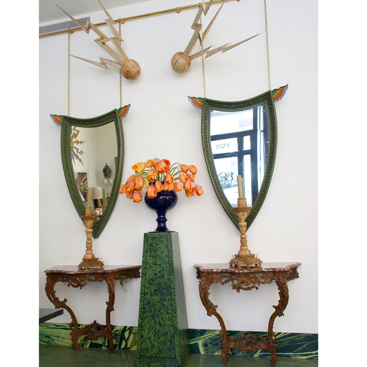 Icarus Painted Winged Mirror