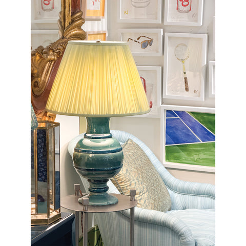 Jean Roger Renaissance Lamp in Peacock with Navy Bands