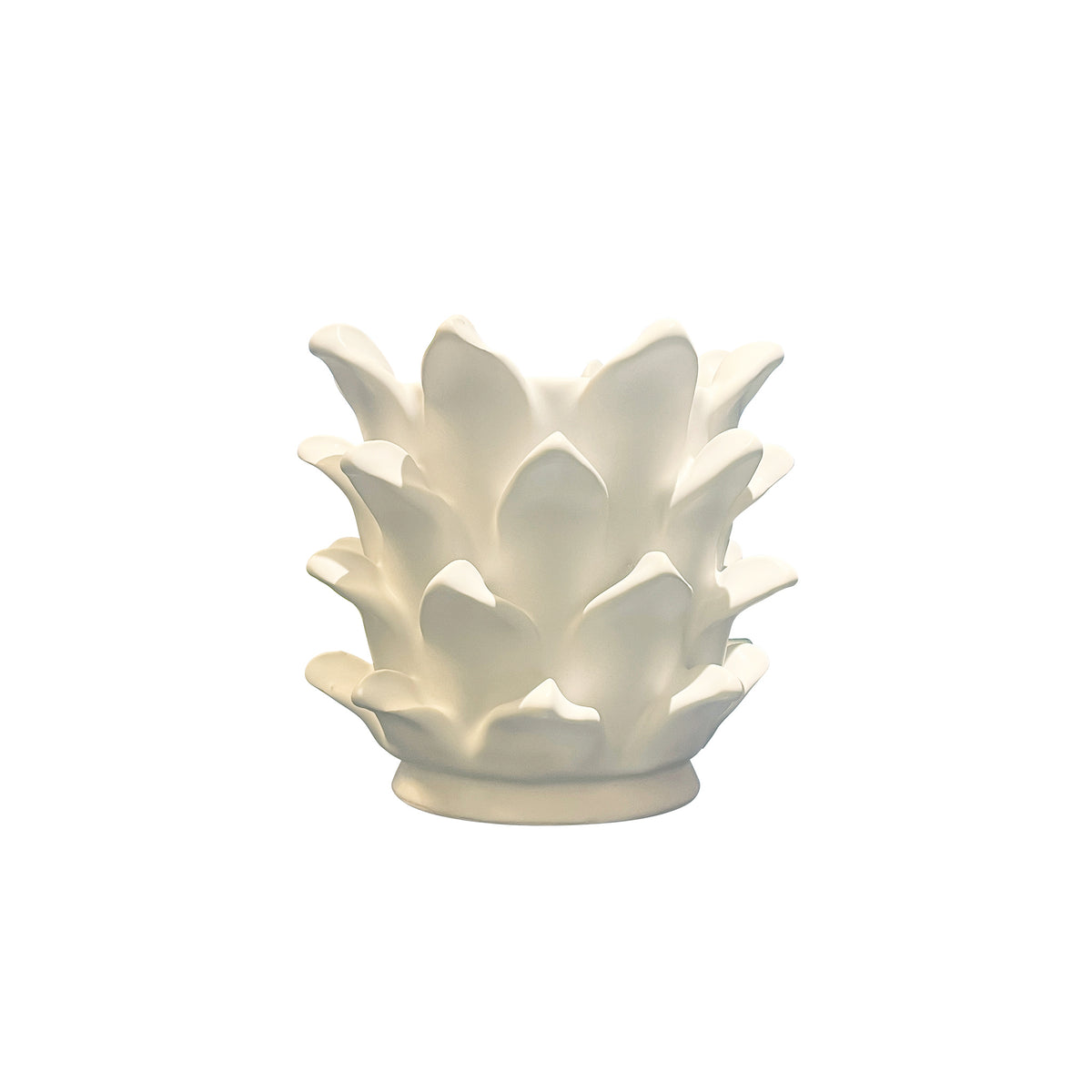 Jean Roger Artichoke Cachepot in Matte White