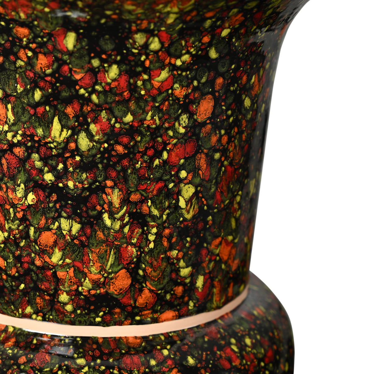 Jean Roger Medium Medici Urn in Capriccio Glaze with Bands