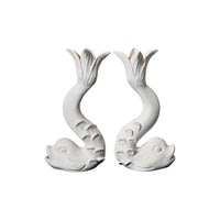 Jean Roger Dolphin Candlestick in Matte White