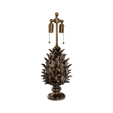 Jean Roger Medium Flame Finial Lamp in Platinum