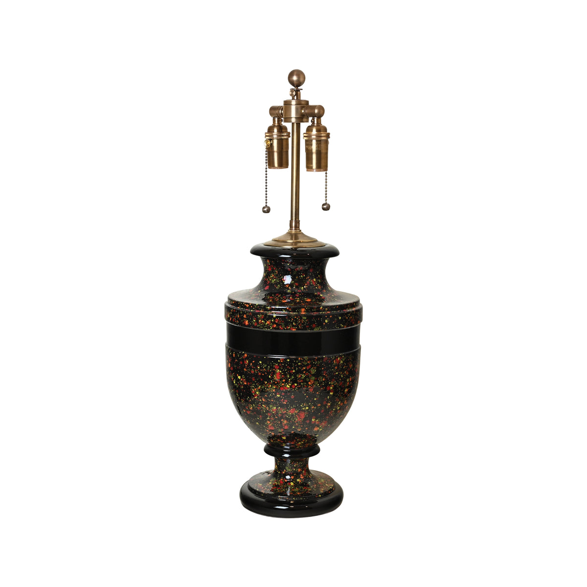 Jean Roger Medium Mazarin Lamp in Capriccio with Black Bands