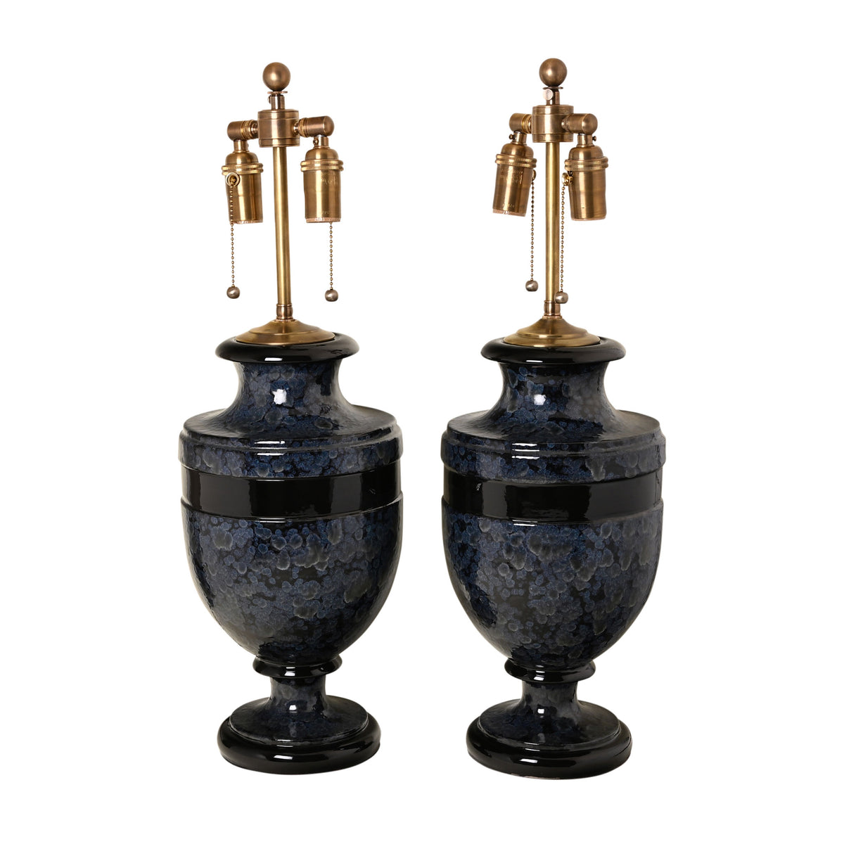 Jean Roger Medium Mazarin Lamp in Jellyfish with Black Bands