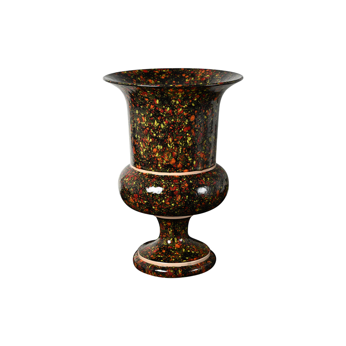 Jean Roger Medium Medici Urn in Capriccio Glaze with Bands