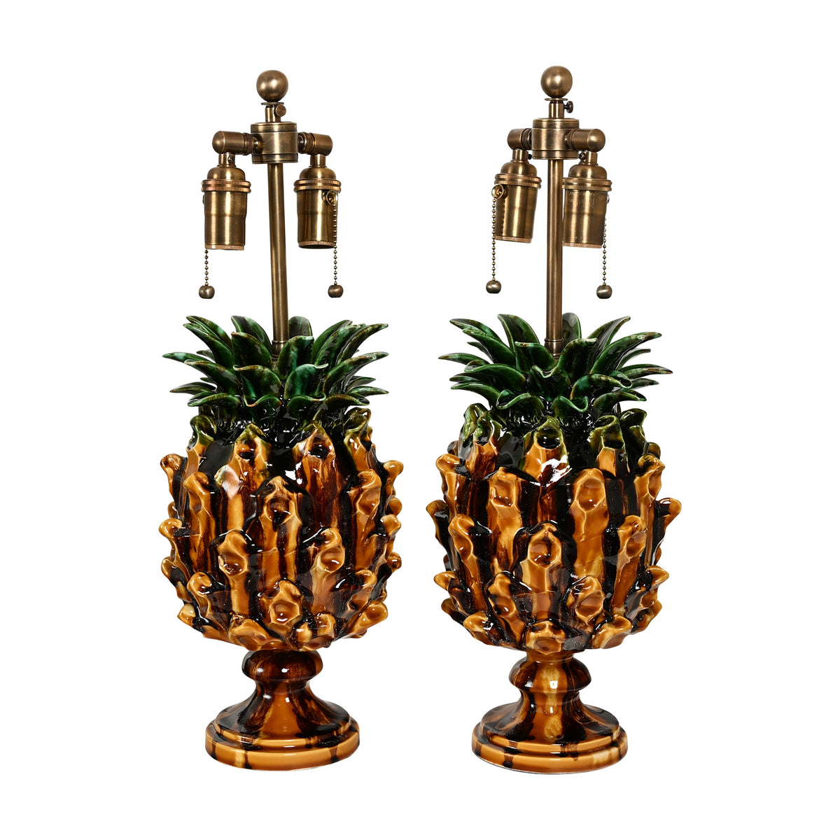 Jean Roger Pineapple Lamp in Ochre Drip