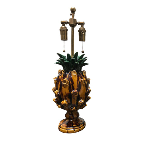 Jean Roger Pineapple Lamp in Ochre Drip