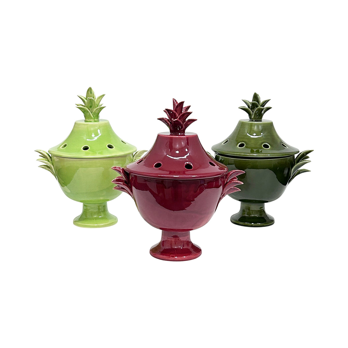 Jean Roger Empire Pique Fleurs Flower Pot with Lid