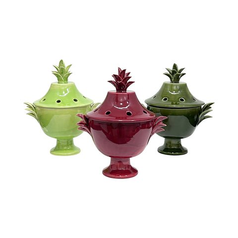 Jean Roger Empire Pique Fleurs Flower Pot with Lid