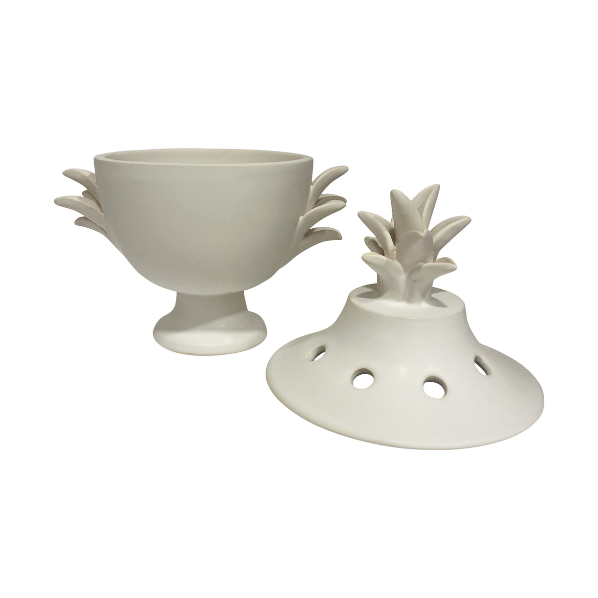 Jean Roger Empire Pique Fleurs Flower Pot with Lid