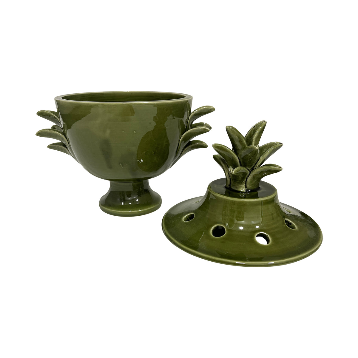 Jean Roger Empire Pique Fleurs Flower Pot with Lid