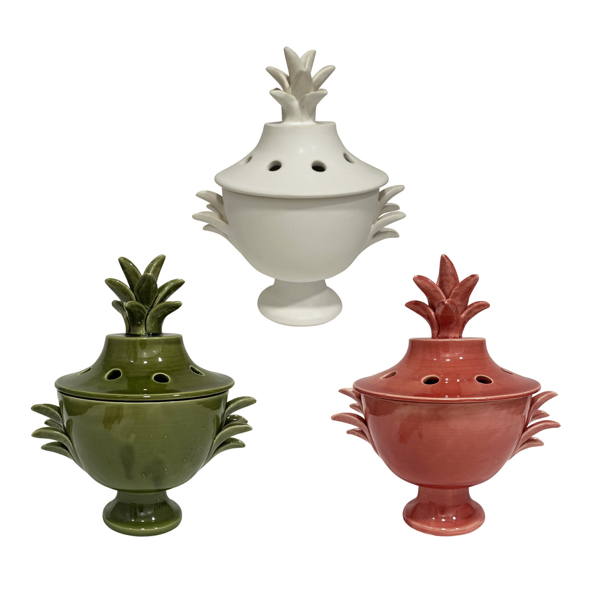 Jean Roger Empire Pique Fleurs Flower Pot with Lid