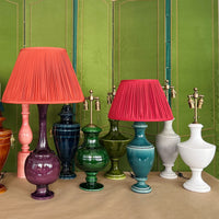 Pair of Jean Roger Renaissance Lamps in Emerald