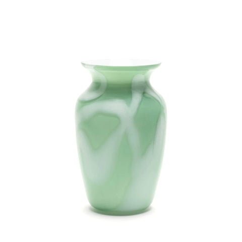 Jade Vase with White Swirls