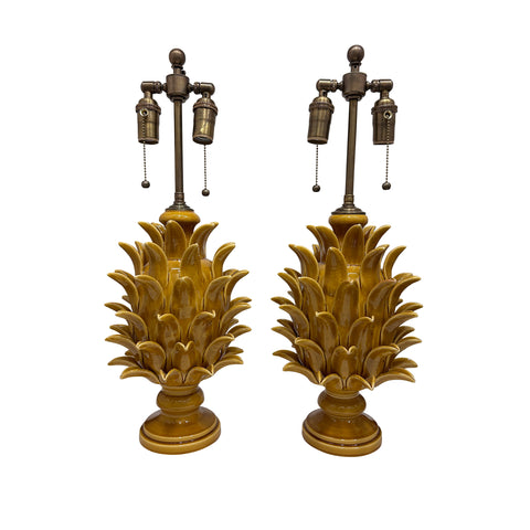 Jean Roger Medium Flame Finial Lamp in Miel