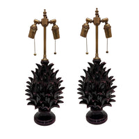 Jean Roger Medium Flame Finial Lamp in Aubergine