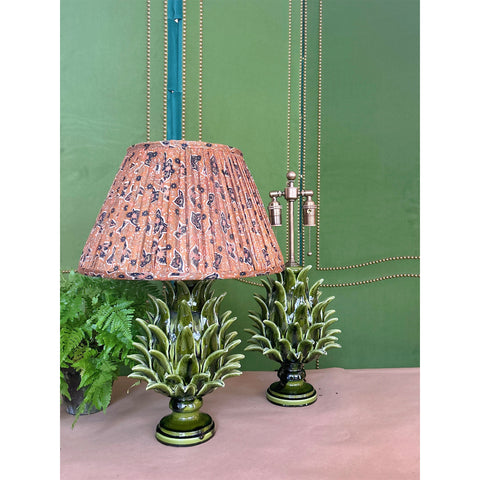 Jean Roger Medium Flame Finial Lamp in Khaki