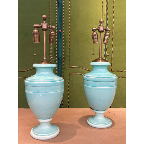 Jean Roger Medium Mazarin Lamp in Celadon