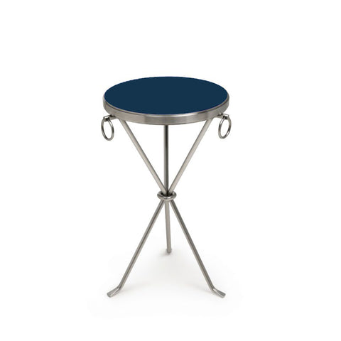 KRB Drinks Table in Midnight Blue with Nickel