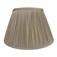 Oyster Silk Hand-Shirred Lampshade
