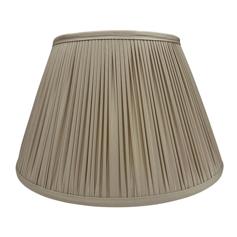 Oyster Silk Hand-Shirred Lampshade