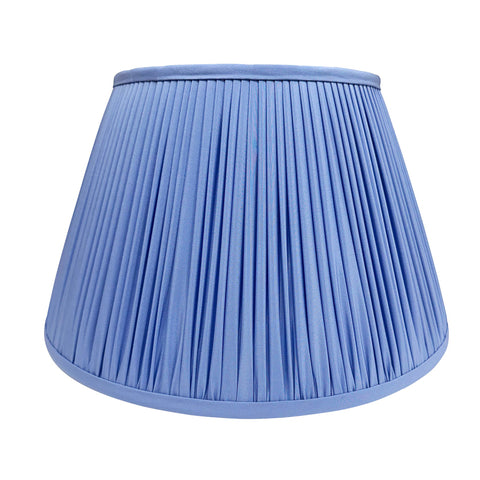 Periwinkle Silk Hand-Shirred Lampshade