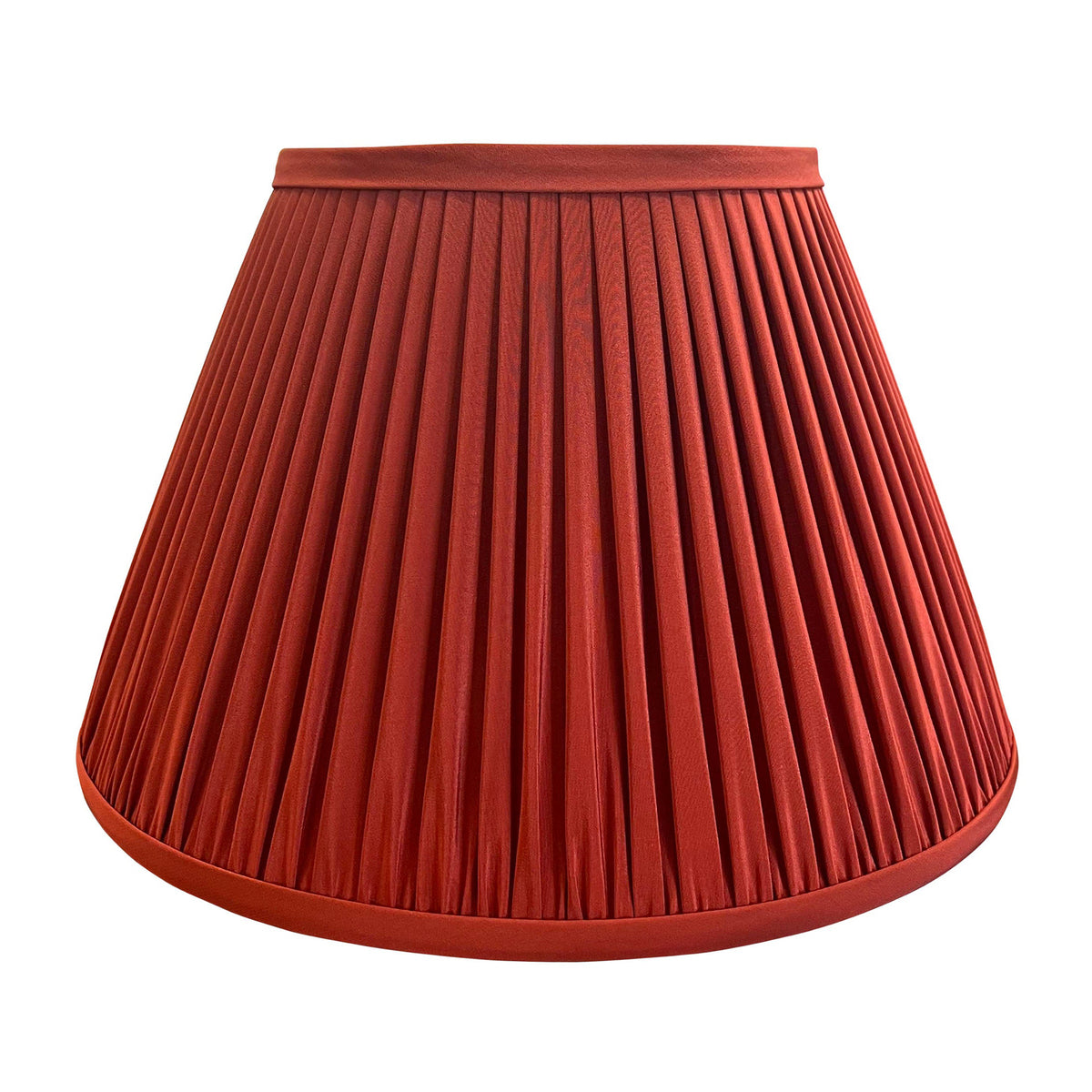 Rust Silk Hand-Shirred Lampshade