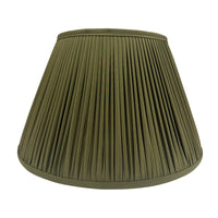 Sludge Green Silk Hand-Shirred Lampshade